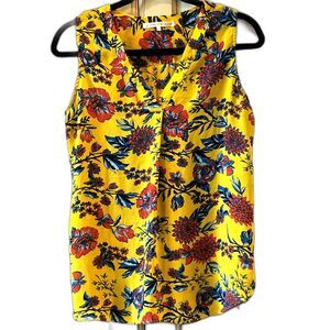 Violet & Claire Yellow Floral Tank Top - Size Small